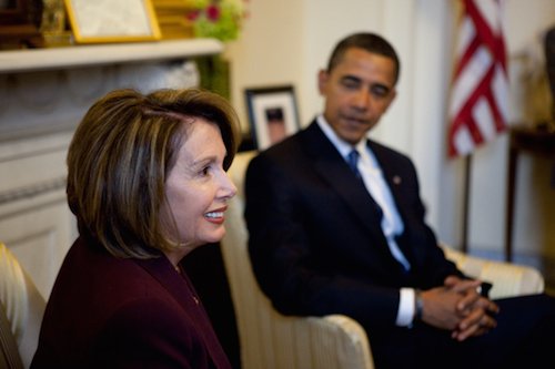 Nancy Pelosi and President Obama (Wikimedia Commons)