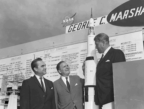 Gov. George Wallace visits with NASA officials circa 1968 (Wikimedia Commons)
