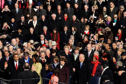 The swearing-in ceremony for Obama (Wikimedia Commons)