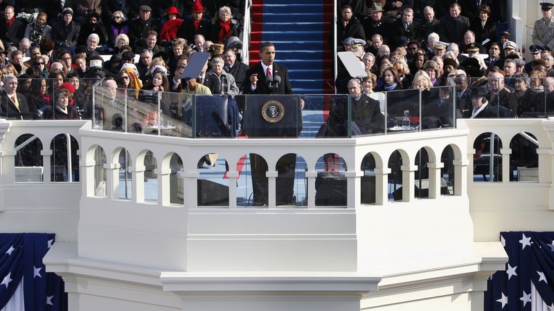 Obama's inaugural address (AP/Ron Edwards)